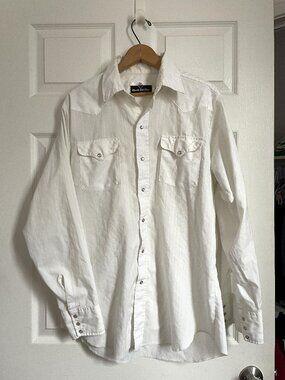 White Pearl Snap Western Shirt